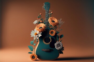 Digital illustration about guitar.