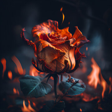 Rose - Flame | Rose on fire, Fire photography, Burning flowers