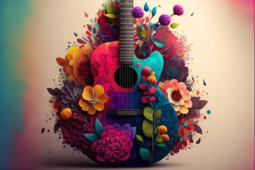 Foto auf Alu-Dibond Digital illustration about guitar. © SCHRÖDER