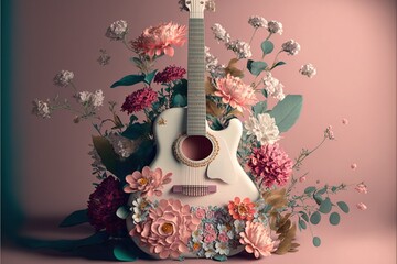 Digital illustration about guitar.