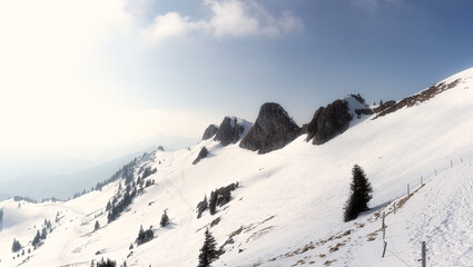 Fototapeta na wymiar Winter in the Alps.