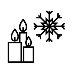 Vector illustration. Line stroke icons. Holiday symbols. Merry Christmas and Happy New Year icons set. Editable vector graphics.