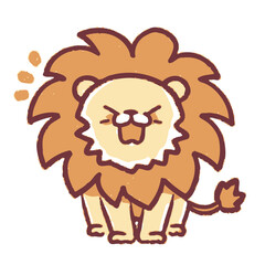 Vector illustration of a Baby Lion
