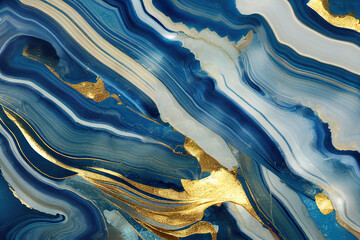 Blue and gold marble Luxury background texture design for wedding invitation card, cover, packaging , fashion vector template