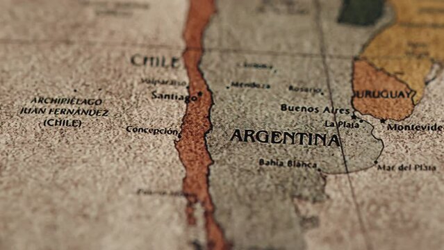 Map with close-up on the Argentina state