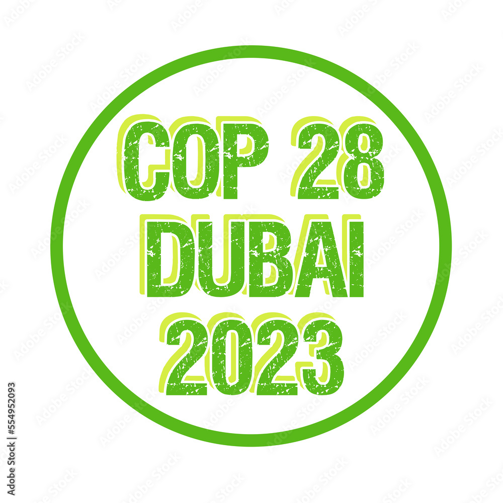 Wall mural COP 28 in Dubai United Arab Emirates symbol  - Wall murals