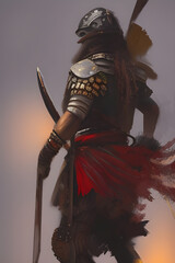 medieval knight with sword ai generative art 