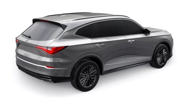 Toronto, Canada. December 12, 2022. Acura MDX 2022. An exquisite premium SUV with an ultra modern oriental design for business and family. Luxury and comfort. 3d rendering.