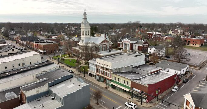 Aerial View Main Street Nicholasville Kentucky USA