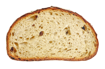 Slice of white rye bread isolated