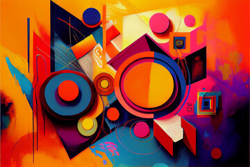 Abstract background with colorful splashes