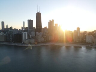 Fototapeta na wymiar windy city Chicago IL