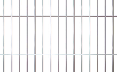 Realistic prison iron, Jail cells modern with bars. Detailed illustration metal lattice. Detention centre cell metallic. Isolated way, freedom concept grid. png - obrazy, fototapety, plakaty