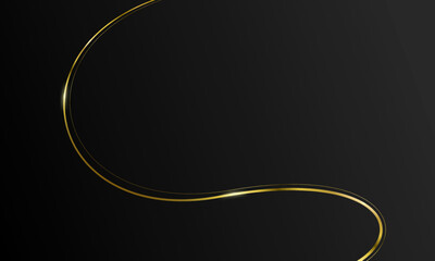 ラグジュアリーな雰囲気の金の曲線