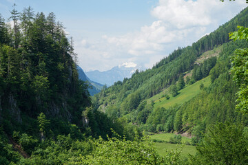 Wonderful waterfalls and canyons in beautiful Erlebniswelt Mendlingtal in Austria. Great spot for holiday, sightseeing and vacation