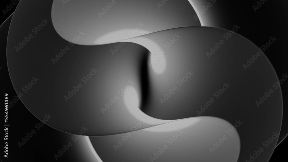 Poster abstract rotating heart of an alien creature. design. spinning 3d heart shape isolated on a black ba