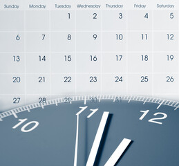 Clock and calendar