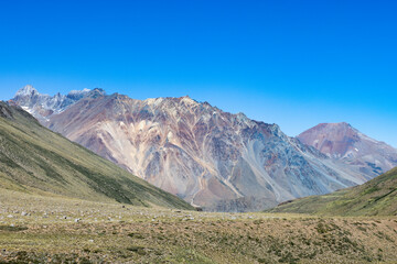 Landscape at Paso Vergara - crossing the border from Chile to Argentina while traveling South America