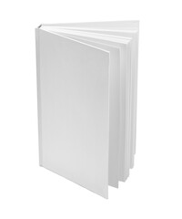 Close up of a white book template png file