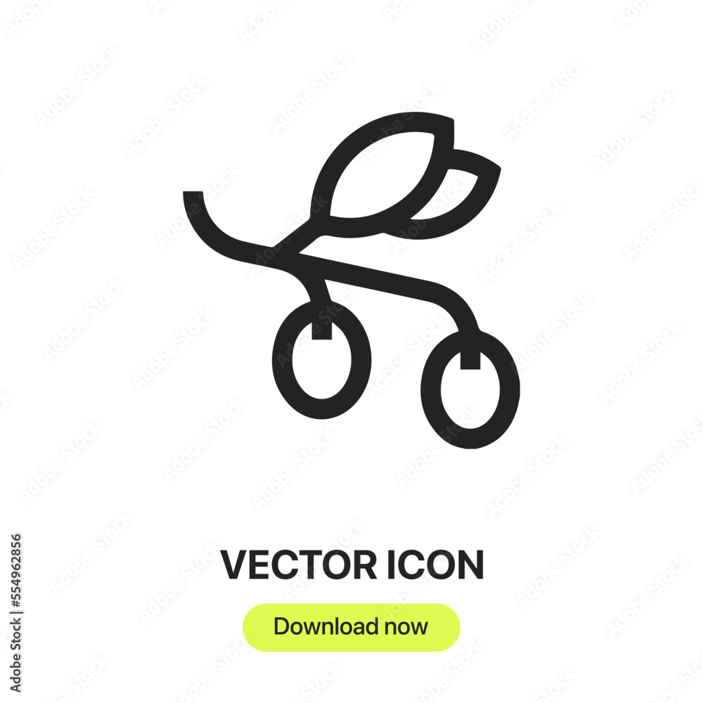 Poster olive icon vector. linear style sign for mobile concept and web design. olive symbol illustration. p