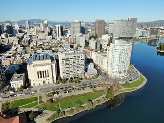 Lake Merrit Oakland CA Aerial