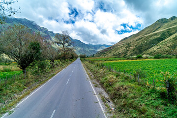 road in a beautiful mountain landscape