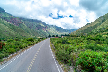 Fototapeta premium road in a beautiful mountain landscape