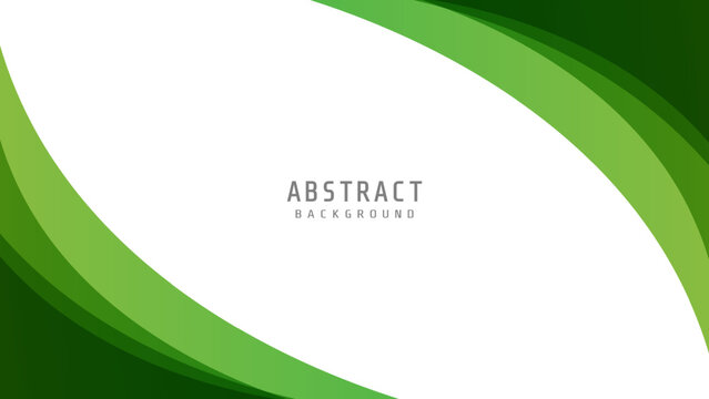 Abstract Green Background. Modern Green Curve Background Template