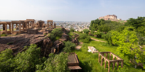 View from Mehrangarh Fort and Jodhpur. Rajasthan (India).