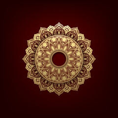Mandala design in golden color