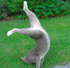 cat doing cartwheels with generative ai cute