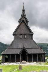Fototapeta na wymiar Stabkirche in Hopperstad am Sognefjord