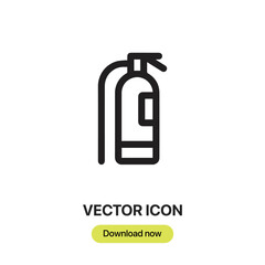 Fototapeta premium fire extinguisher icon vector. Linear style sign for mobile concept and web design. fire extinguisher symbol illustration. Pixel vector graphics - Vector.