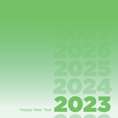 Happy New year post, badge, sticker, template