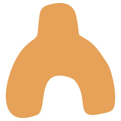 Christmas Elegant PNG isolated clipart. Boho kids design poster.Doodled drawing in scandinavian style.