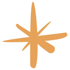 Christmas Elegant PNG isolated clipart. Boho kids design poster.Doodled drawing in scandinavian style.