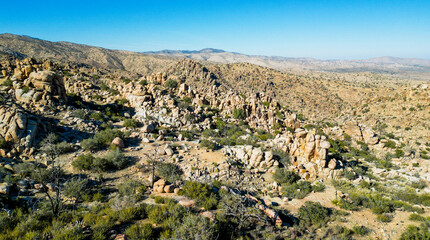 Fototapeta na wymiar Boulders and Rocks on a Desert Mountain Hiking Trail