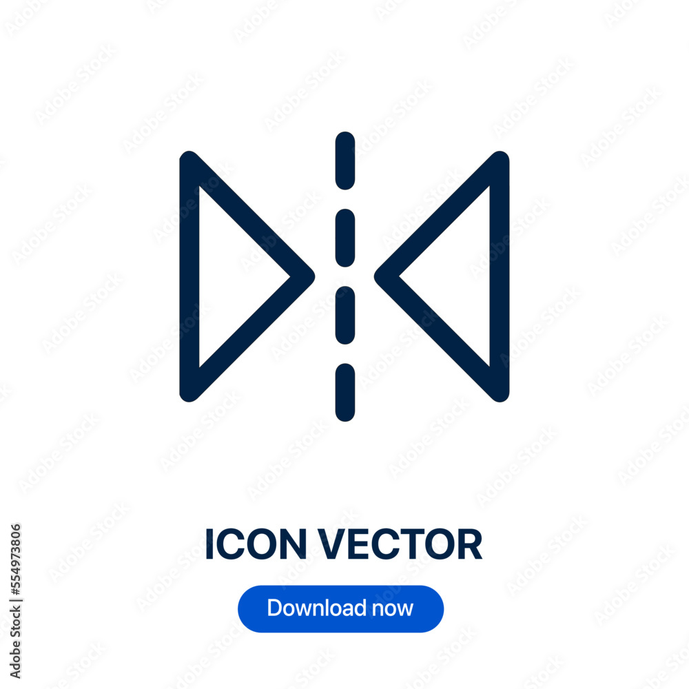 Poster reflect icon vector. linear style sign for mobile concept and web design. reflect symbol illustratio