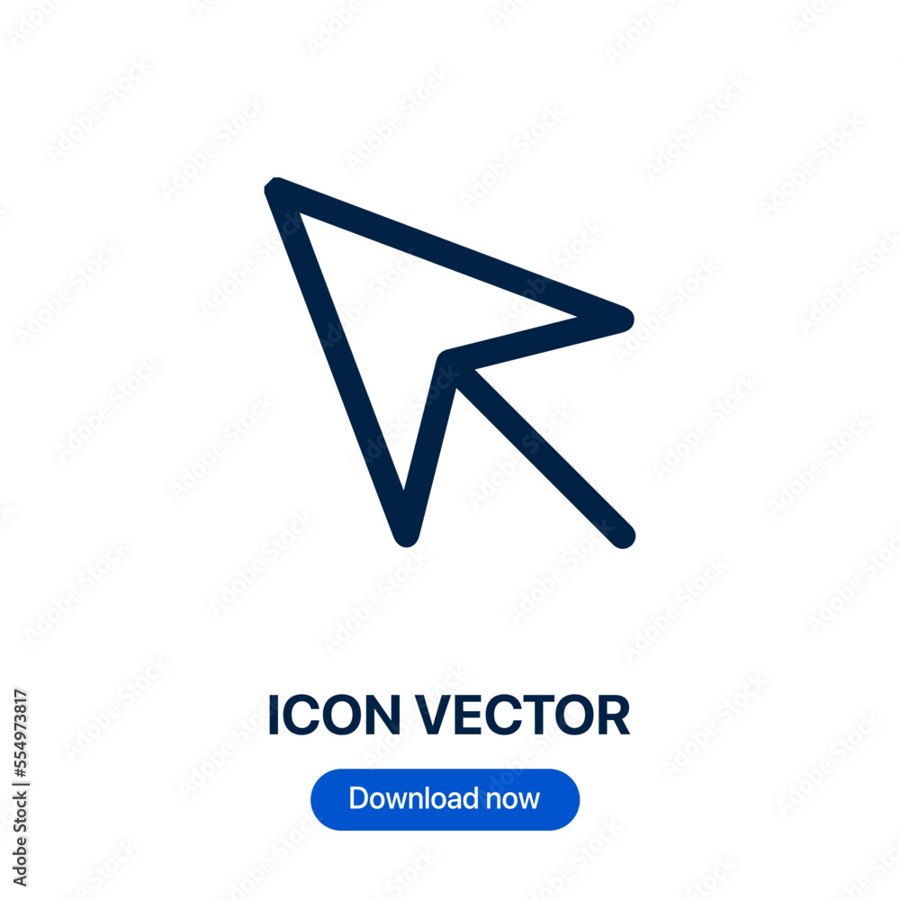 Poster cursor icon vector. linear style sign for mobile concept and web design. cursor symbol illustration.