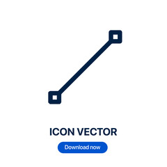 Line icon vector. Linear style sign for mobile concept and web design. Line symbol illustration. Pixel vector graphics - Vector.