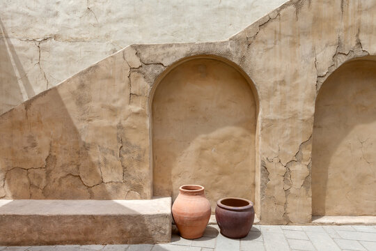 Clay pots at the traditional market in old Dubai