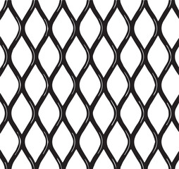 Naklejka premium metal grid wire fence. seamless chain link fence. industrial fence on white isolated background
