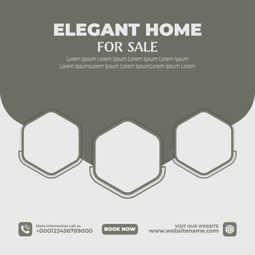 Real estate house property social media banner template design