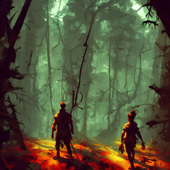 Obraz na płótnie Canvas forest wanderer