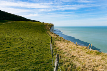 Paysages de la Baie de Somme près de la mer dans le Nord de la France (Hauts de France)