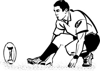 vector illustration of a rugby player