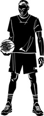 basketball player silhouette vector