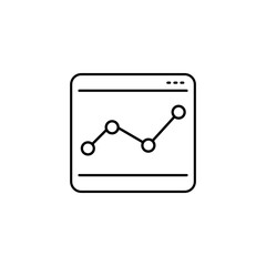 Online trading icon vector. Statistics. Analysis illustration sign. Schedule symbol or logo. 
