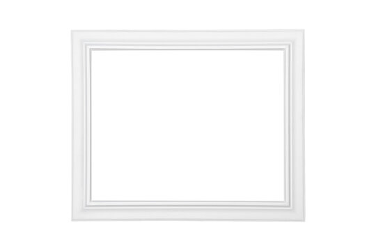 Isolated white painted frame