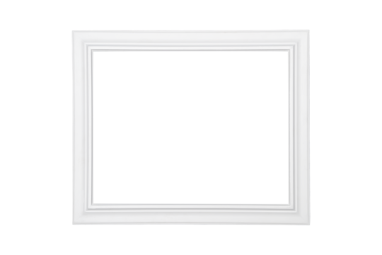 Isolated white painted frame